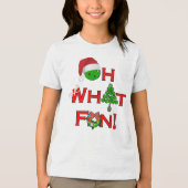 Oh wat een leuk kerst pickleball feest Tri-Blend shirt (Voorkant)