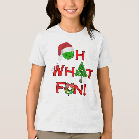 Oh wat een leuk kerst pickleball feest Tri-Blend shirt (Voorkant)