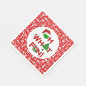 Oh wat een leuk kerst pickleball party rood wit servet (Hoek)