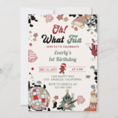 Oh wat een leuk kerstdiscobal verjaardagsfeestje kaart (Voorkant)