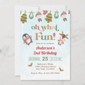 Oh wat een leuk kerstfeest 2e verjaardag kaart (Voorkant)