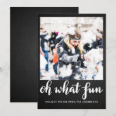 Oh wat een leuk kerstfeest | Chalkboard | Foto Feestdagenkaart (Voorkant / Achterkant)