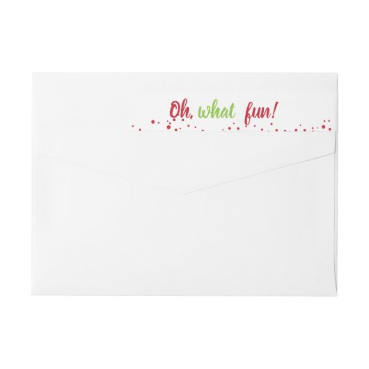 Oh, wat een leuk kerstfeest-etiket (Achterkant)