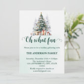 Oh wat een leuk kerstfeest Holly Kaart (Staand voorkant)