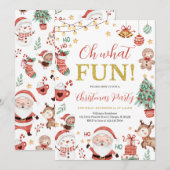 Oh wat een leuk kerstfeest kaart (Voorkant / Achterkant)