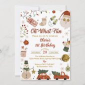 Oh wat een leuk kerstfeest kaart (Voorkant)