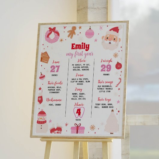 Oh Wat een leuk kerstfeest Milestone teken Poster