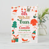 Oh wat een leuk kerstfeestje kaart (Staand voorkant)