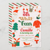 Oh wat een leuk kerstfeestje kaart (Voorkant / Achterkant)