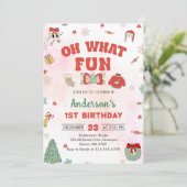 Oh wat een leuk kerstfeestje kaart (Staand voorkant)