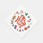 Oh wat een leuk kerstfeestje servet (Hoek)