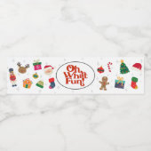 Oh wat een leuk kerstfeestje waterfles etiket (Enkel label)