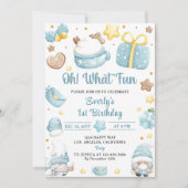 Oh wat een leuk kerstkabouters verjaardagsfeestje kaart (Voorkant)