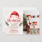 Oh wat een leuk kerstkerstkerstfeest verjaardagsfe kaart (Voorkant)