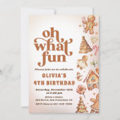 Oh wat een leuk kerstkoekje verjaardagsfeestje kaart (Voorkant)