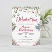 Oh wat een leuk Kerstmis Bloemen Verjaardagsfeest Kaart (Staand voorkant)