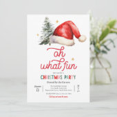 Oh wat een leuk kerstvakantie cocktailfeest kaart (Staand voorkant)