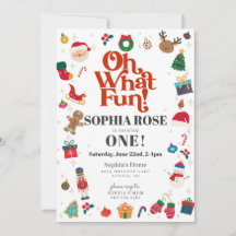 Oh wat een leuk kerstwinter eerste verjaardagsfees