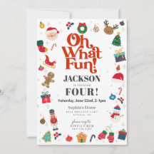 Oh wat een leuk kerstwinter verjaardagsfeest