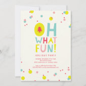 Oh wat een leuk kleurrijk Confetti feestje uitnodi Kaart (Voorkant)