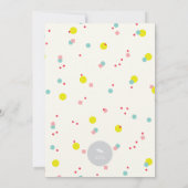 Oh wat een leuk kleurrijk Confetti feestje uitnodi Kaart (Achterkant)