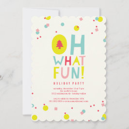 Oh wat een leuk kleurrijk Confetti feestje uitnodi Kaart