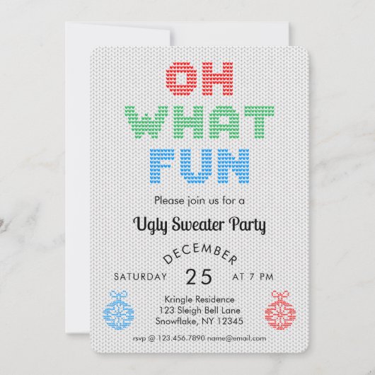 Oh wat een leuk lelijk kerstfeest kaart (Voorkant)