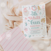 Oh wat een leuk roze pastel kerstfeest kaart