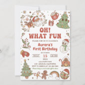 Oh wat een leuk Schattige Groovy Santa Verjaardags Kaart (Voorkant)