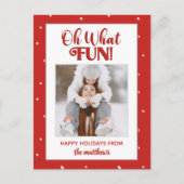Oh wat een leuk Schattige script kerstfoto Feestdagenkaart (Voorkant)