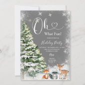 Oh wat een leuk Schattige zilveren dierhert Kaart (Voorkant)