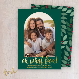 Oh Wat een leuk script - Foto - Moody Green Botani Folie Feestdagenkaart