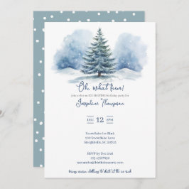 Oh, wat een leuk Sneeuw Evergreen Winter Verjaarda Kaart