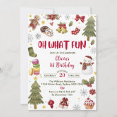 Oh wat een leuk sneeuwpopje Kerstmis Verjaardagsfe Kaart (Voorkant)