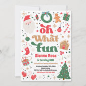 Oh wat een leuk traditioneel kerstfeestje kaart (Voorkant)