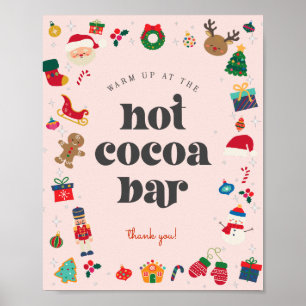 Oh Wat een leuk Winter Kerstmis Hot Cacao Bar Teke Poster