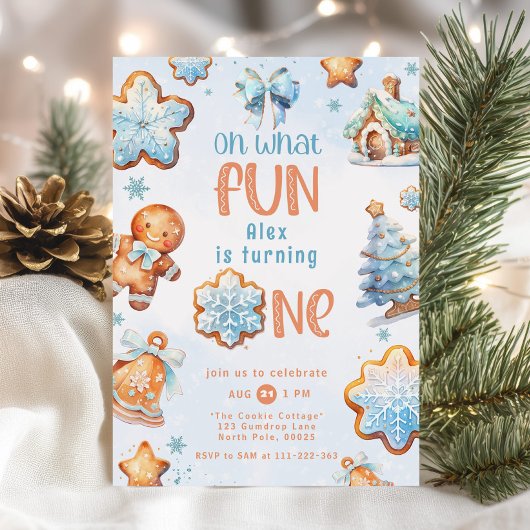 Oh wat een leuke blauwe jongen Kerstmis 1e verjaar Kaart