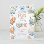 Oh wat een leuke blauwe jongen Kerstmis 1e verjaar Kaart (Staand voorkant)