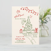 Oh wat een leuke Christmas Cocktail Party met de h Aankondiging (Staand voorkant)