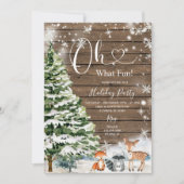 Oh Wat een leuke dennenbomen Kerstmis Dierenhout Kaart (Voorkant)
