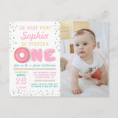 Oh Wat Een Leuke Donut Eerste Verjaardagsfeestje F Briefkaart (Voorkant)