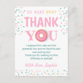 Oh Wat Een Leuke Donut Verjaardagsfeest Dank Je Briefkaart (Voorkant)