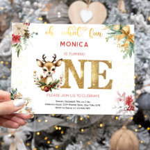 Oh wat een leuke eerste kerstverjaardag uitnodigin