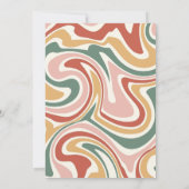 Oh wat een leuke eerste verjaardag Groovy uitnodig Kaart (Achterkant)