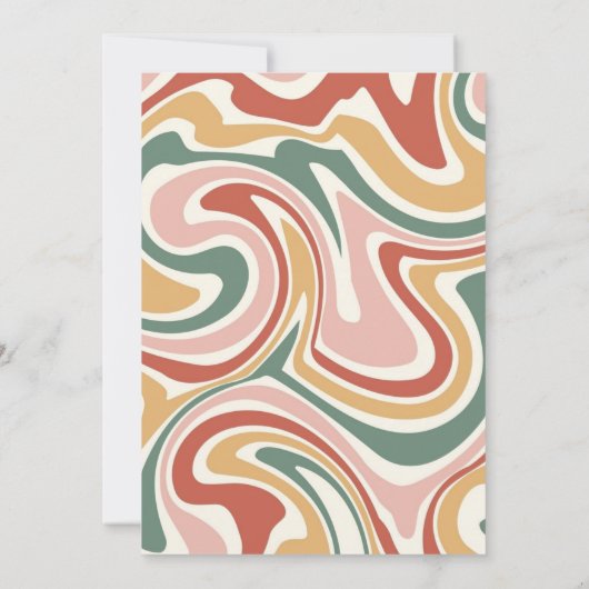 Oh wat een leuke eerste verjaardag Groovy uitnodig Kaart (Achterkant)