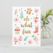 Oh wat een leuke feestdag script foto kaart (Staand voorkant)