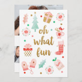 Oh wat een leuke feestdag script fotokaart feestdagenkaart (Voorkant / Achterkant)