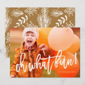 Oh Wat Een Leuke Foto Kaart Awesome White Script (Voorkant / Achterkant)