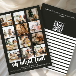 Oh wat een leuke foto kerst persoonlijke QR-code Feestdagenkaart