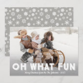 Oh Wat een leuke foto Kerstmis Kaarten, Landschap Feestdagenkaart (Voorkant / Achterkant)